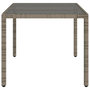 Voir la diapositive 5 : VIDAXL Table de jardin dessus en verre Gris 150x90x75cm Resine tressee