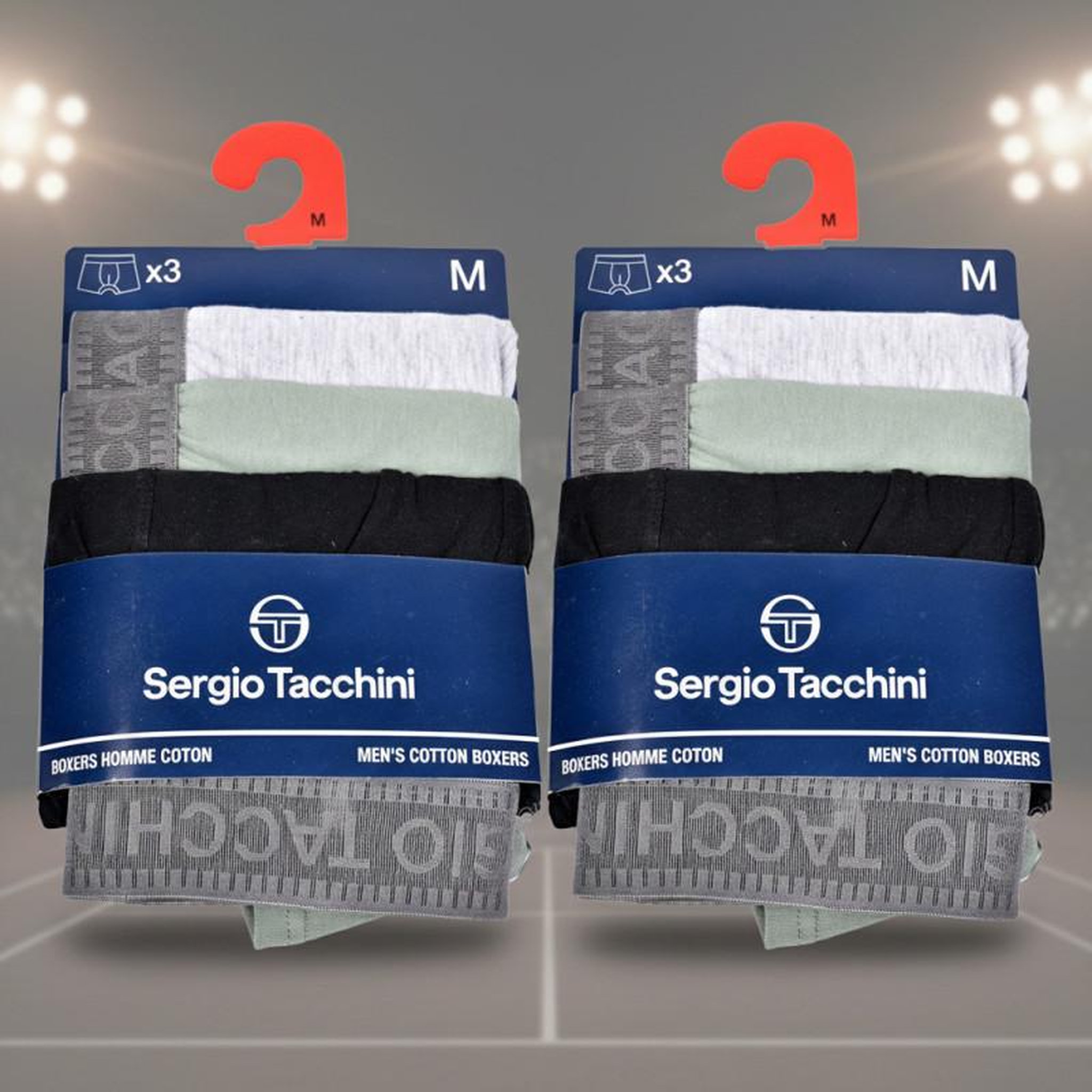Voir la diapositive 5 : SERGIO TACCHINI Sergio Tacchini Pack de Boxers Homme Lot de 6