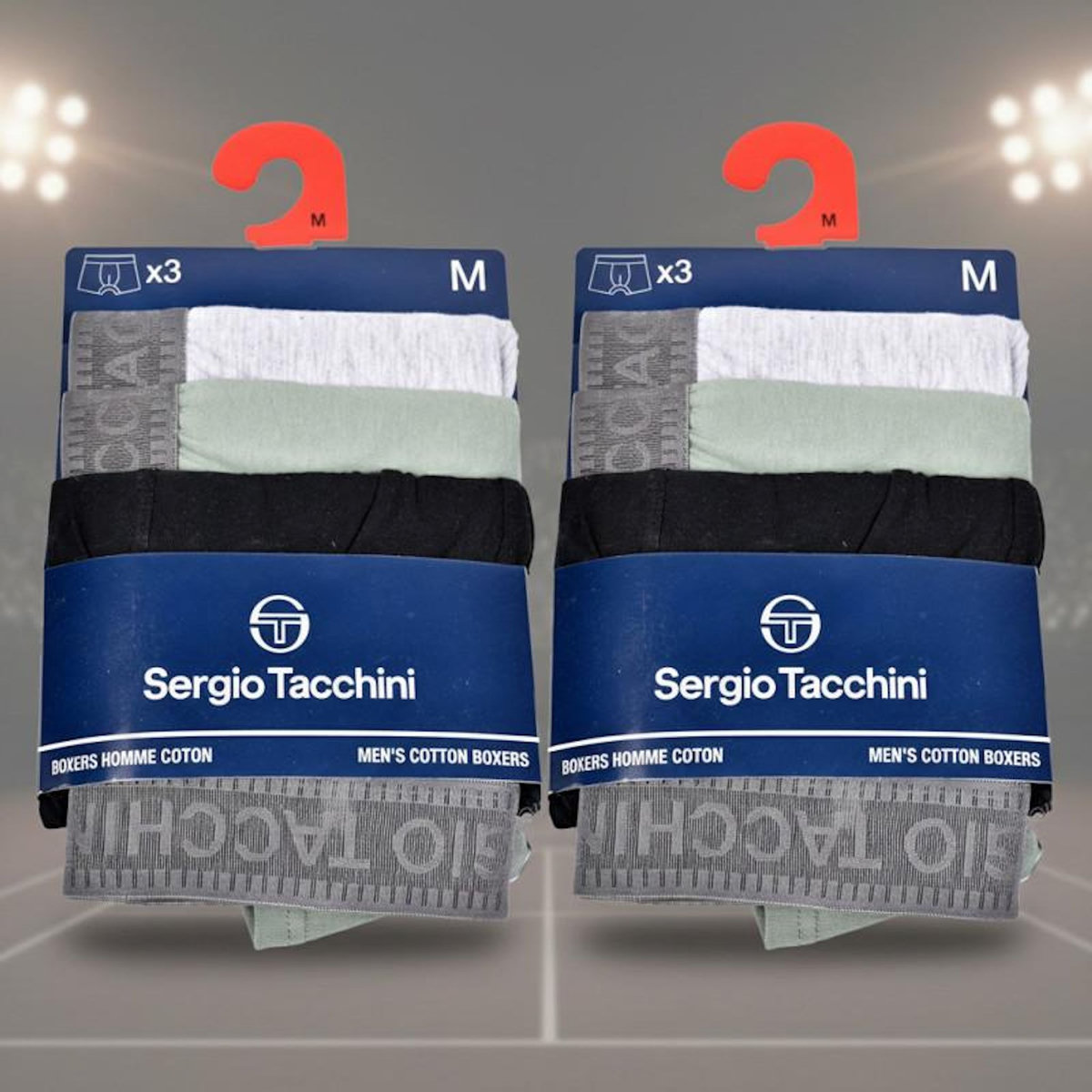 SERGIO TACCHINI Sergio Tacchini Pack de Boxers Homme Lot de 6