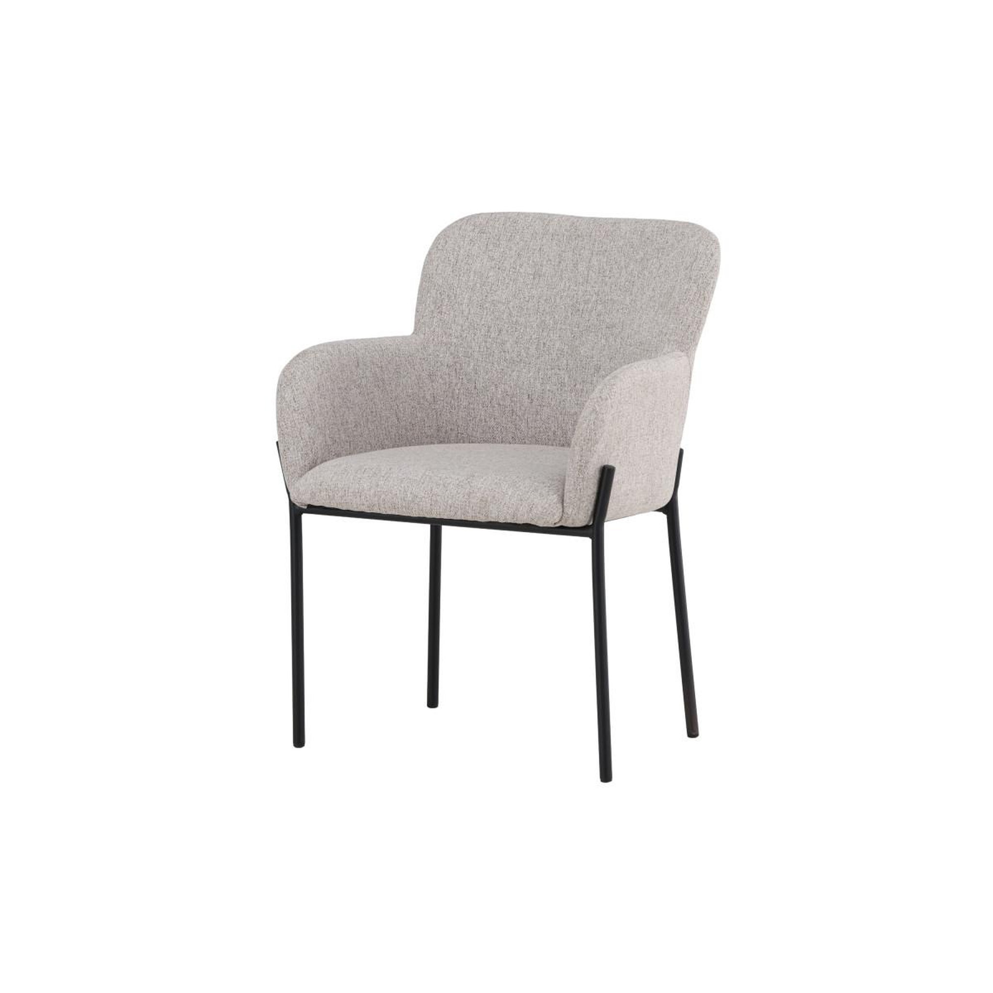Voir la diapositive 3 : Paris Prix Chaise en tissu effet lin  vätö  81cm beige & noir