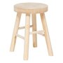 Voir la diapositive 1 : ATMOSPHERA Tabouret d'appoint en bois massif NYAR - Beige