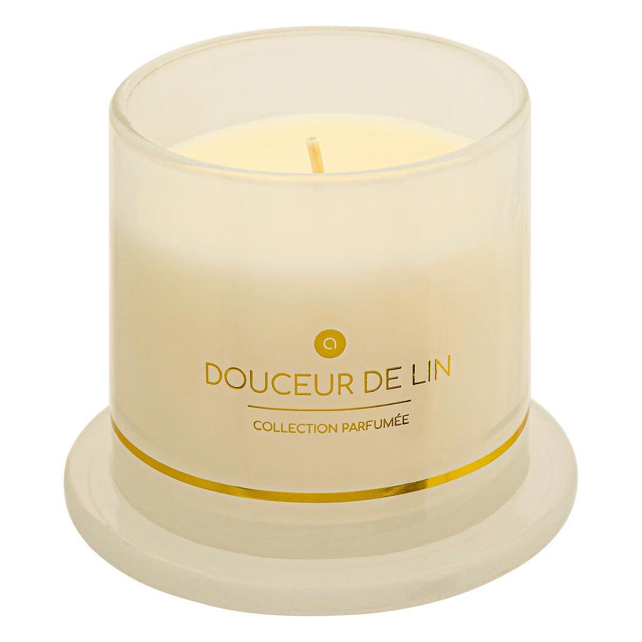 Voir la diapositive 2 : ATMOSPHERA Bougie parfumée cloche  ilae  240g douceur de lin