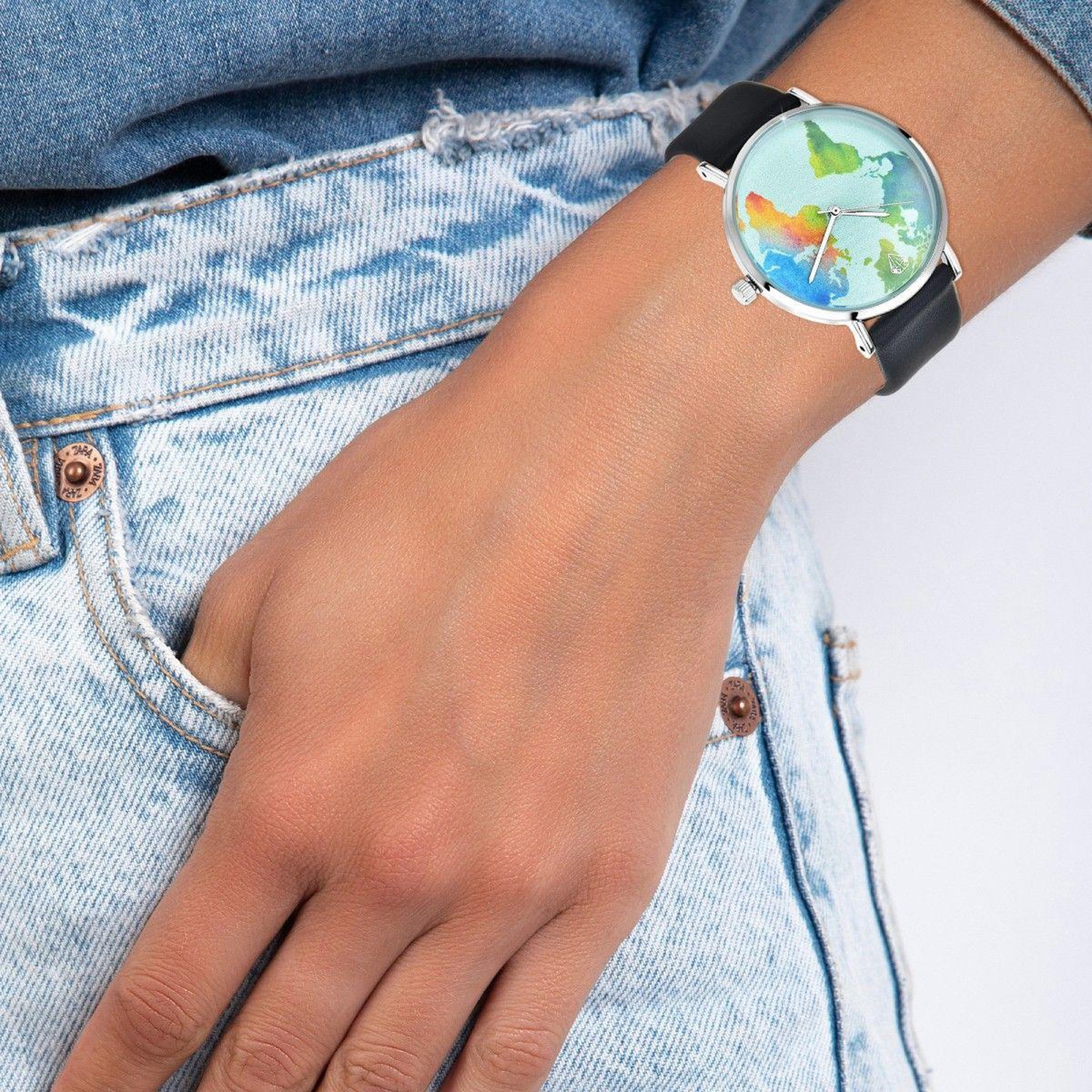 Voir la diapositive 2 : SC CRYSTAL Montre Ariana mappemonde SC Crystal