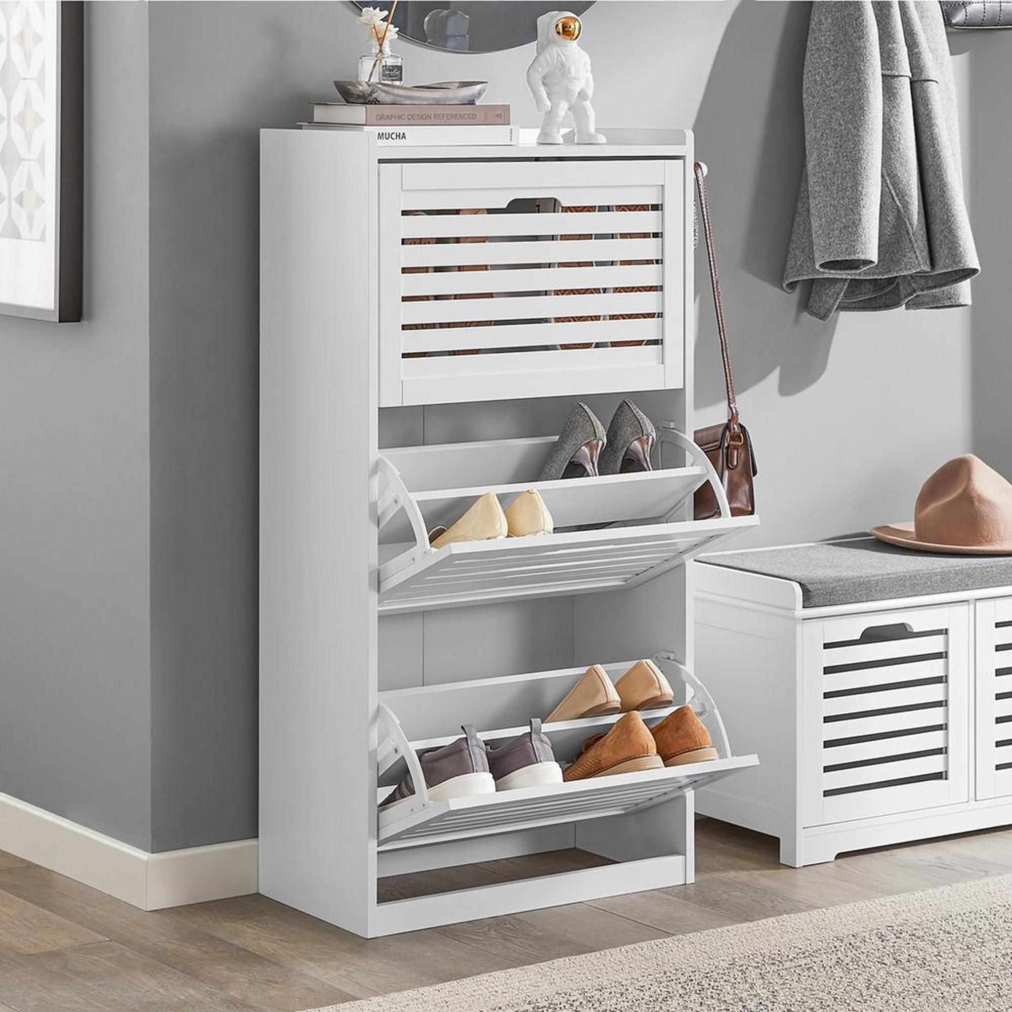Voir la diapositive 6 : SOBUY SoBuy - Meuble À Chaussures 3 portes - Moderne - FSR108