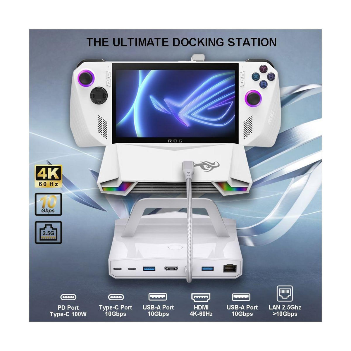 IBROZ Station d'accueil Docking HUB ROG Ally Type C