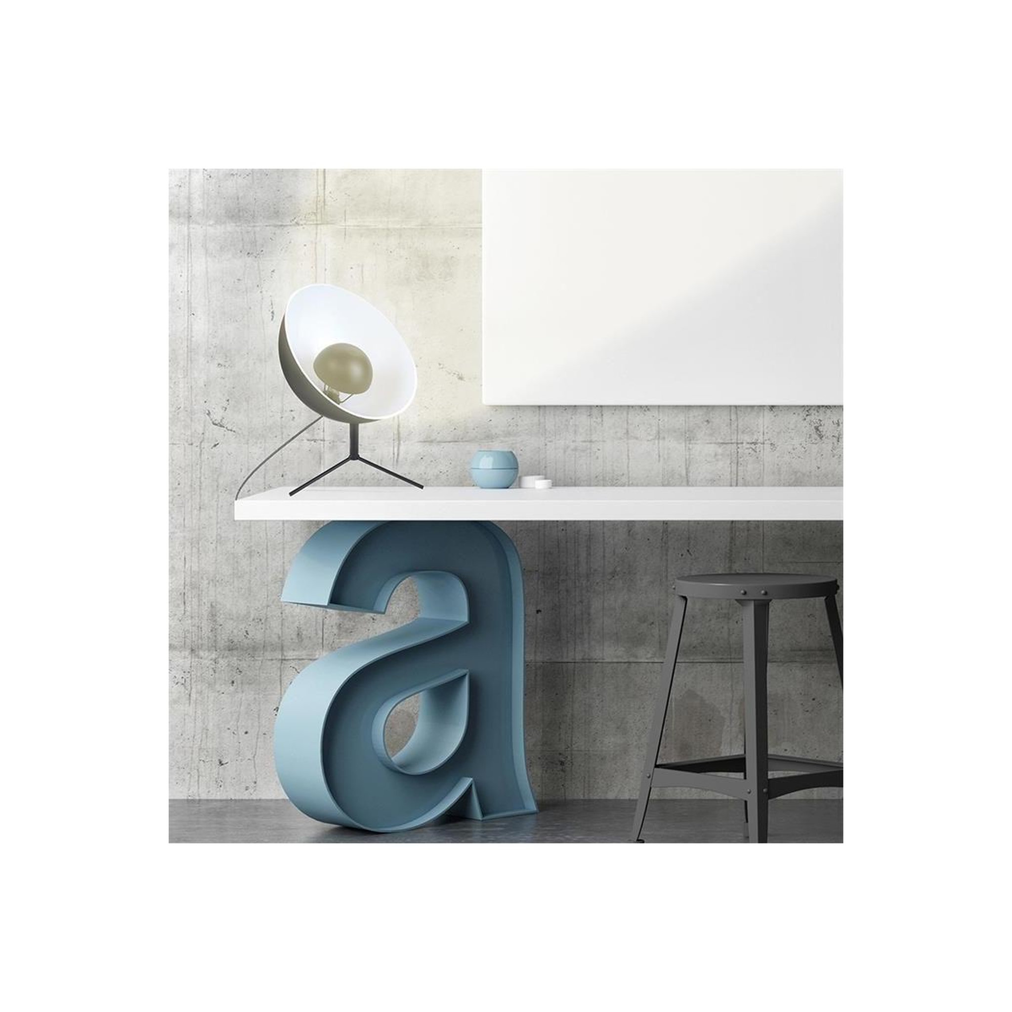 Voir la diapositive 4 : The Home Deco Factory Lampe à poser design  cinéma  45cm noir