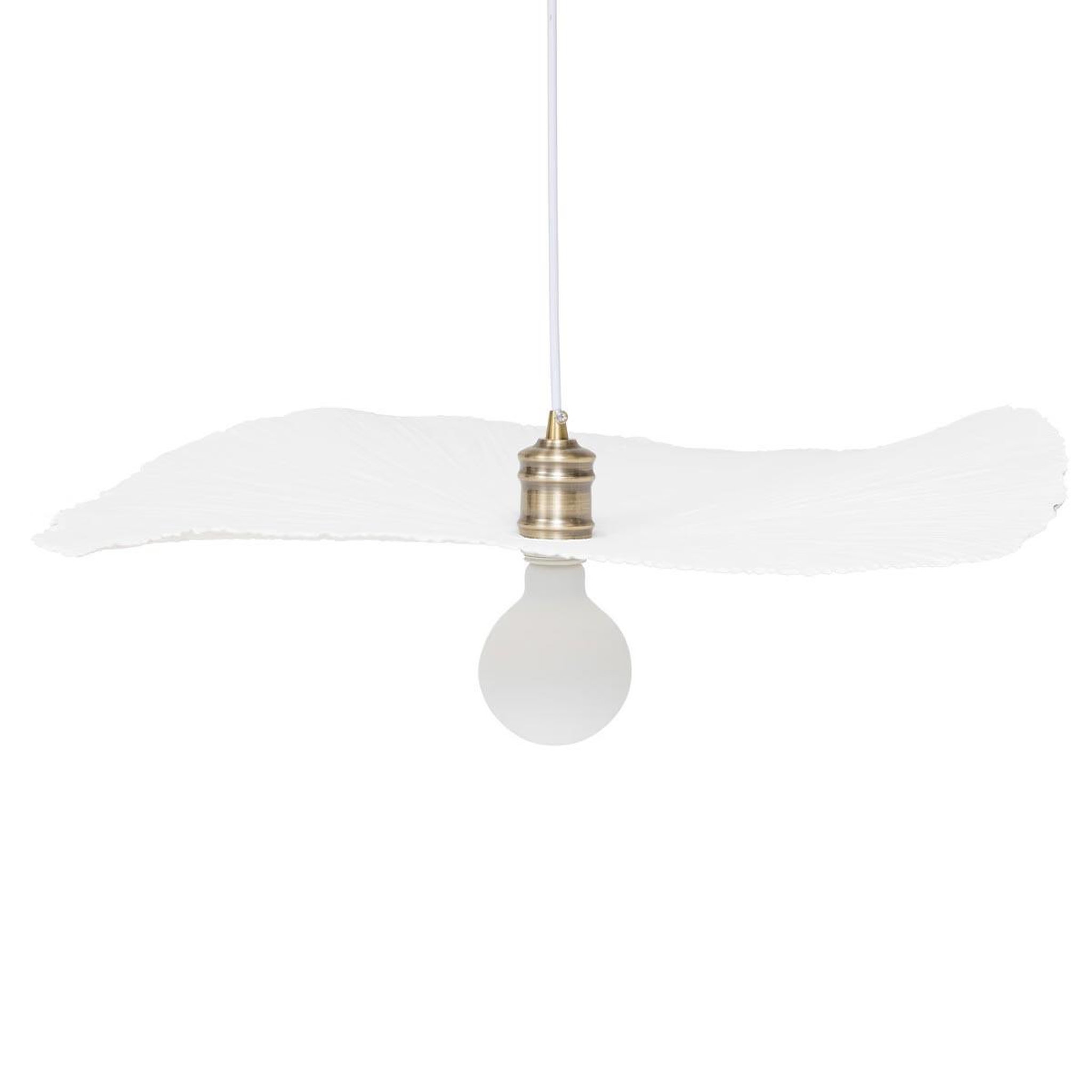 Voir la diapositive 4 : ATMOSPHERA Lampe suspension en papier mâché  tehani  57cm blanc