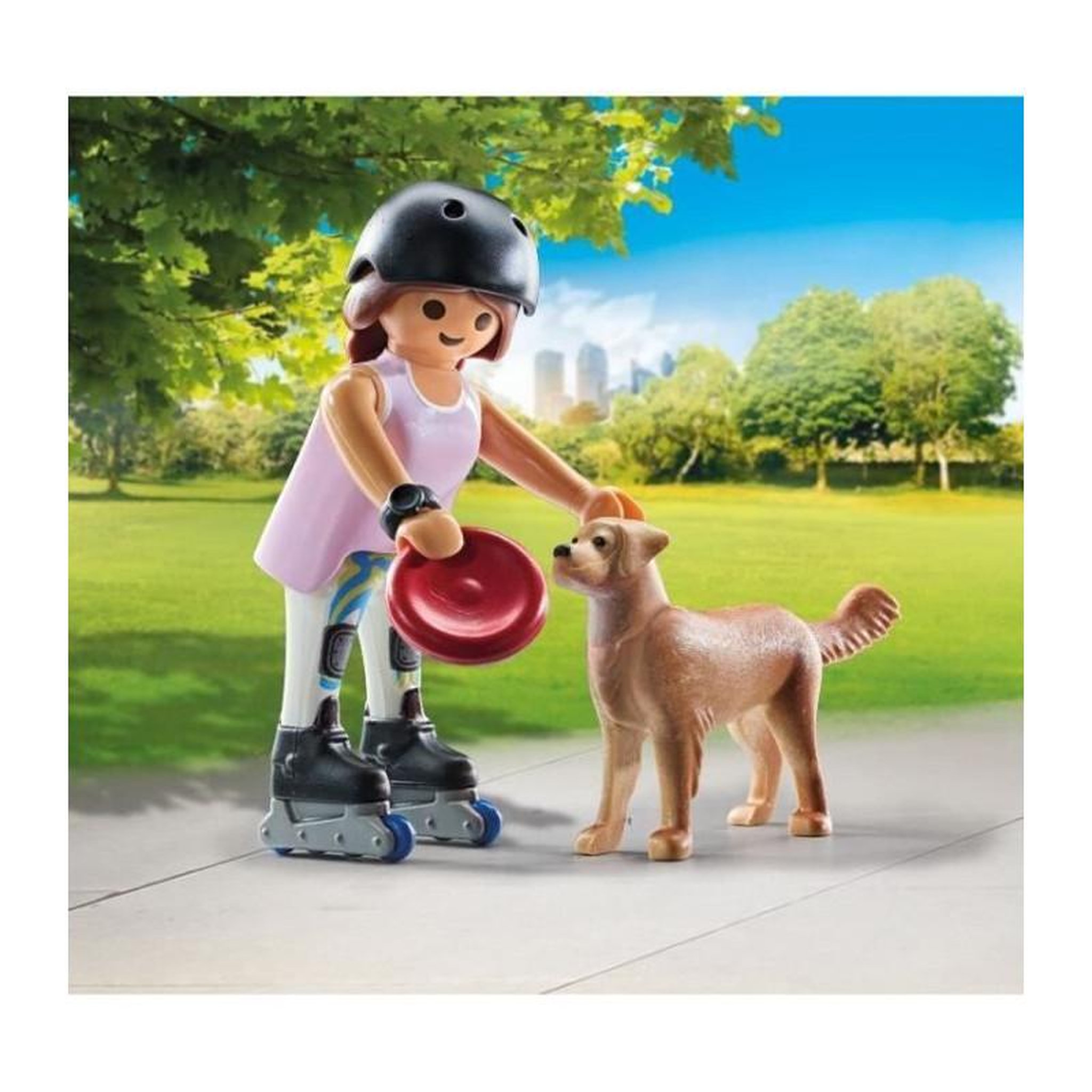 Voir la diapositive 3 : PLAYMOBIL 71739 Jeune fille rolleuse avec Retriever