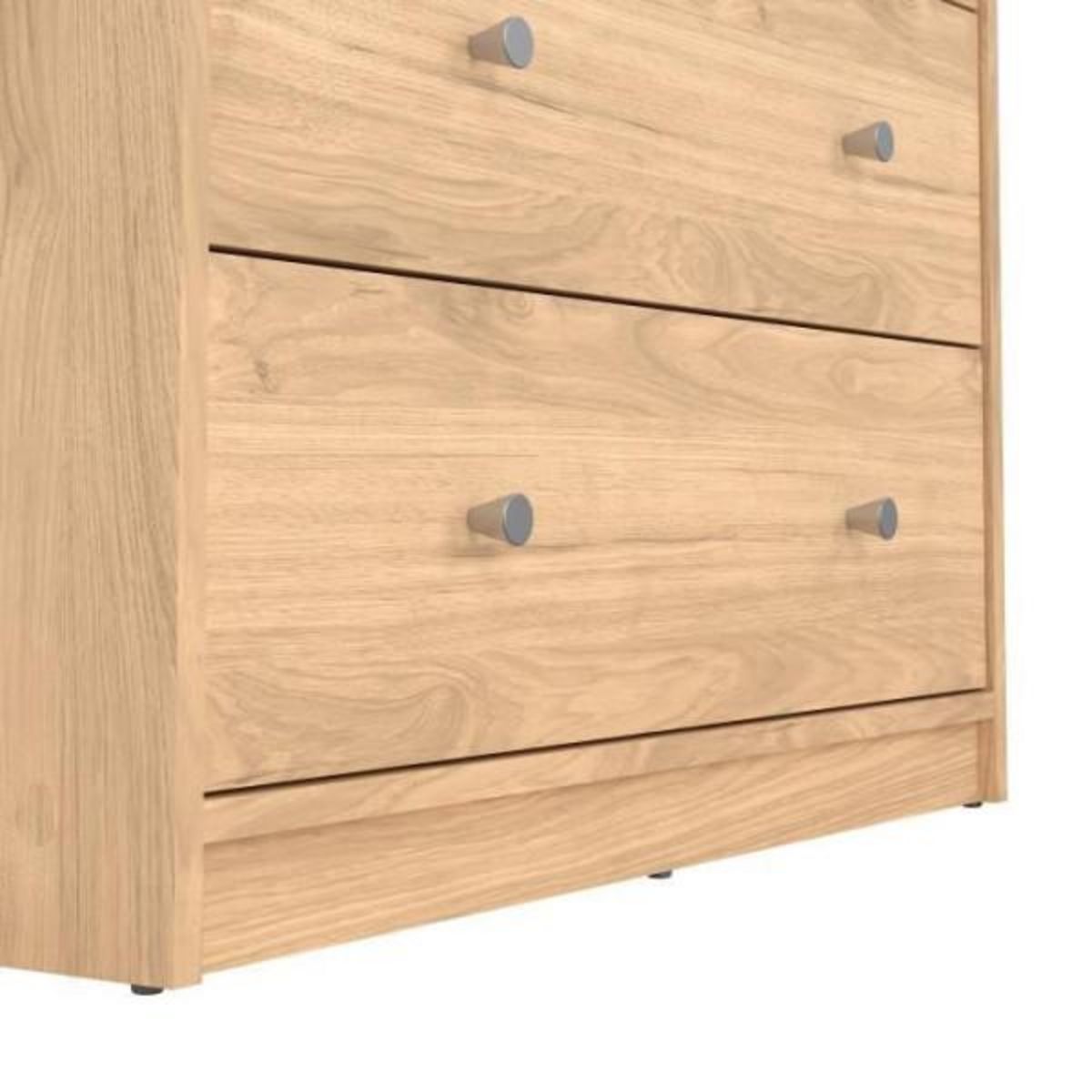 TVILUM Commode OREGON 3 Tiroirs - Décor chene - L 72 x P 30 x H 68 cm