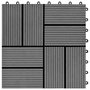 Voir la diapositive 5 : VIDAXL Carreaux de terrasse 22 pcs 30 x 30 cm 2 m^2 WPC Gris