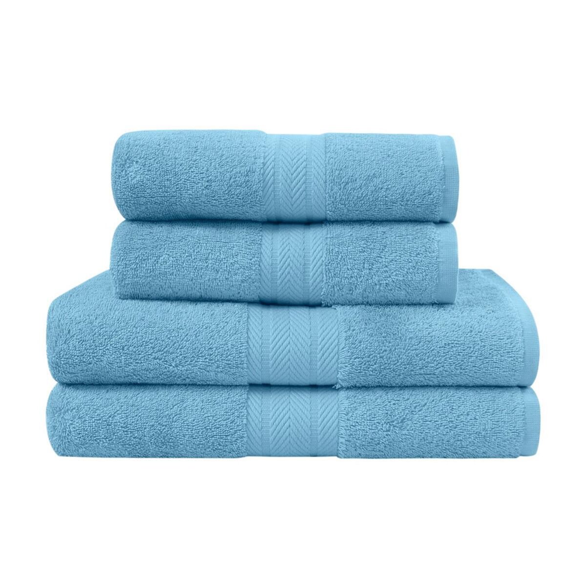 Sensei Maison Ensemble de bain 4 pièces (2 draps de bain + 2 serviettes de toilette) LUXURY