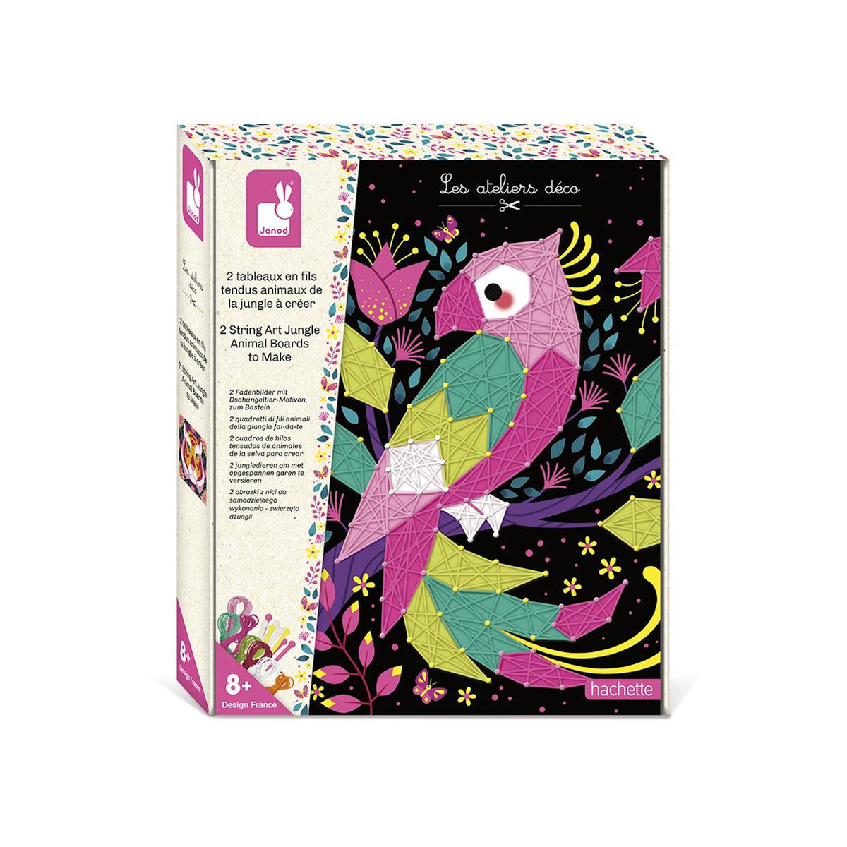 Juratoys-Janod 2 tableaux fils tendus animaux de la jungle