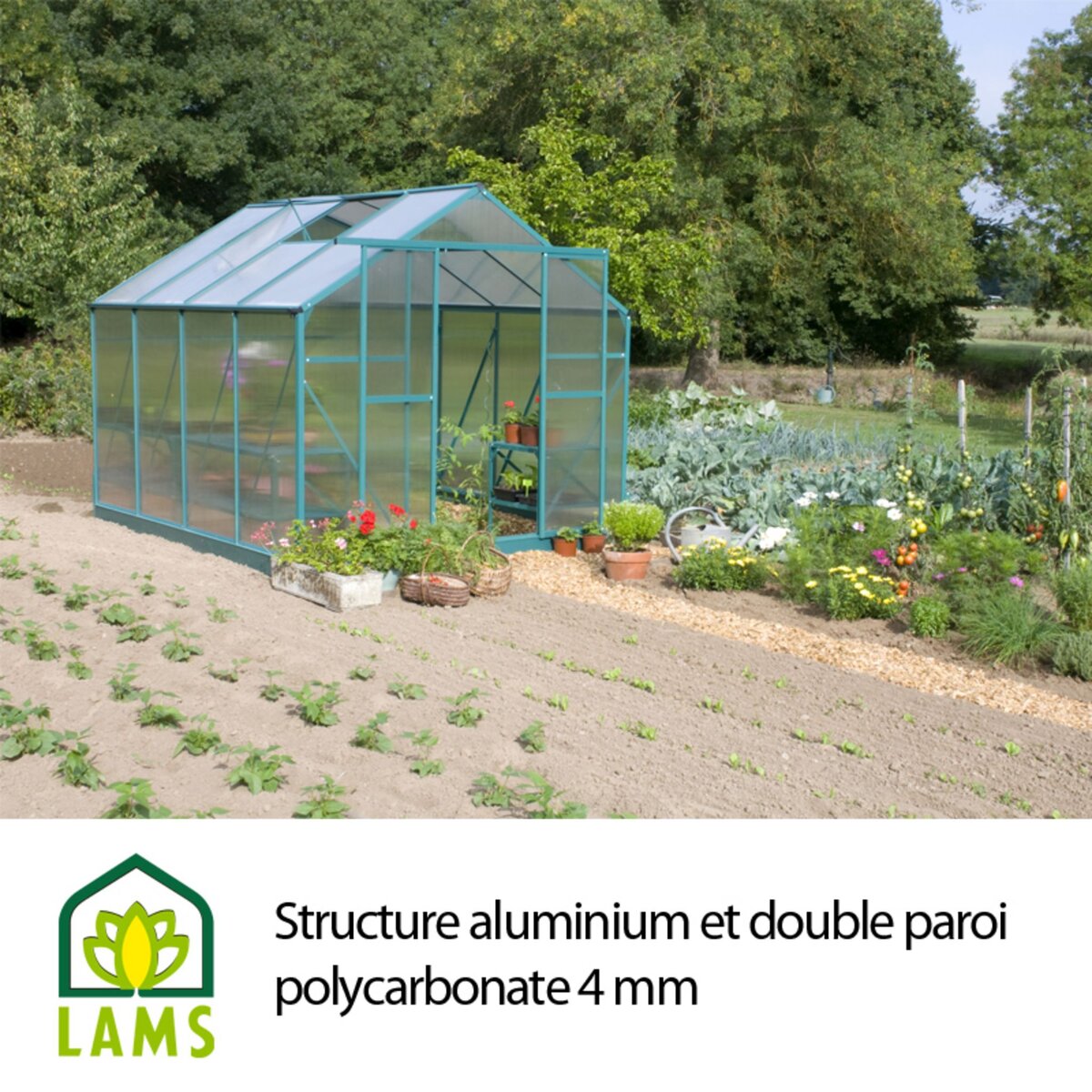 Serre de jardin Polycarbonate / 7,44 m²