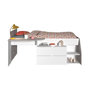 Voir la diapositive 4 : PARISOT KIM Lit combine enfant contemporain decor chene silex et blanc - l 90 x L 190 ou 200 cm
