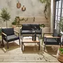  Salon de jardin Casoria. aluminium et polywood 4 places. 1 canapé. 2 fauteuils. 1 table basse