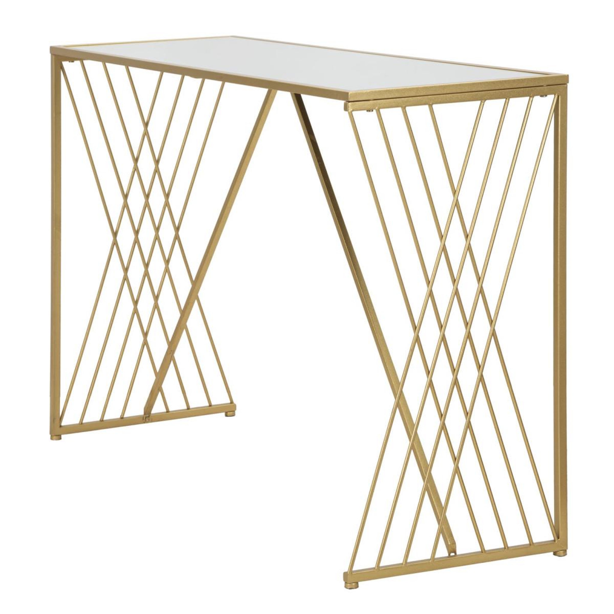 Voir la diapositive 3 : Paris Prix Console design en métal  easy  120cm or