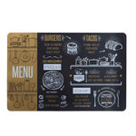 Paris Prix Set de Table Imprimé  Brasserie  28x43cm Or