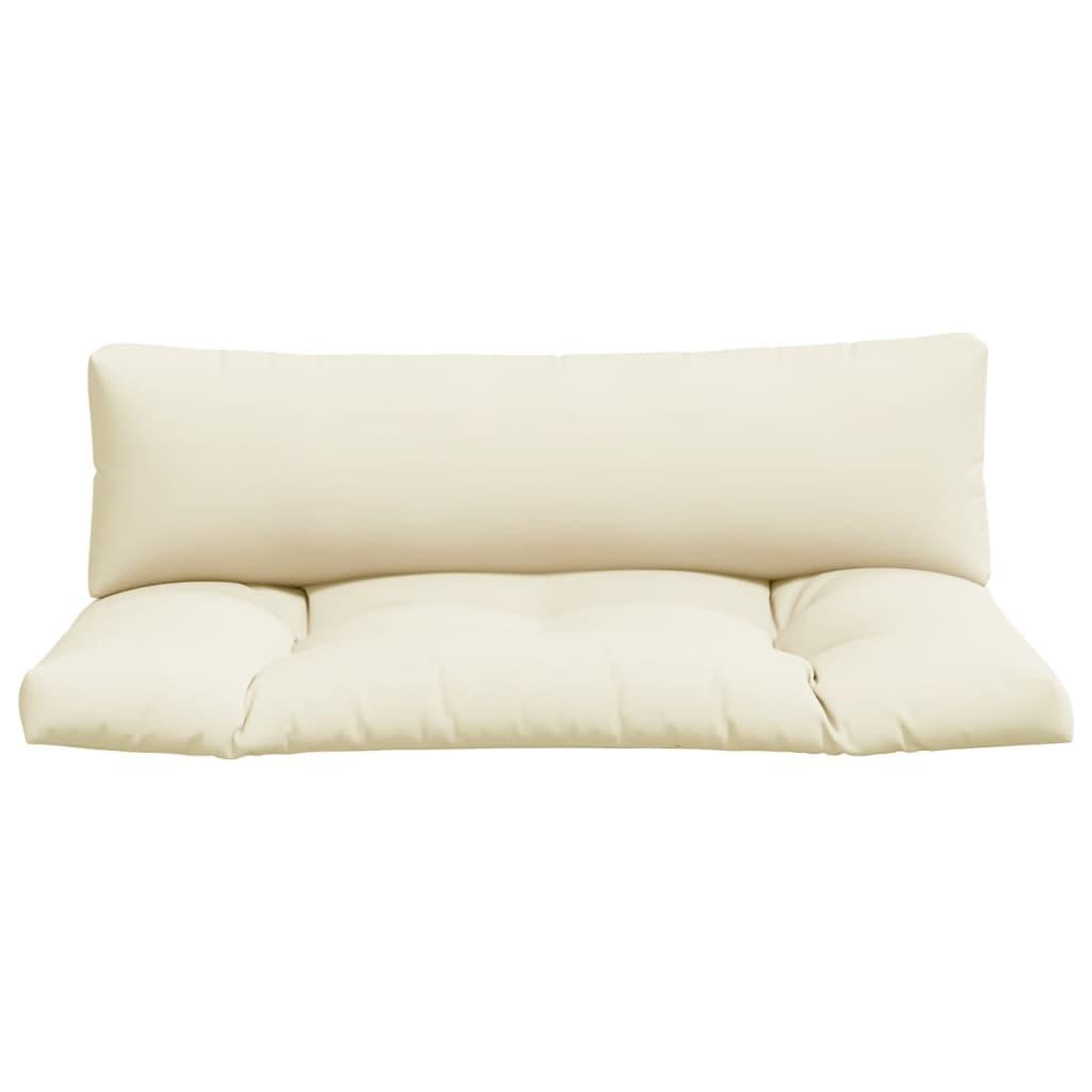 Voir la diapositive 4 : VIDAXL Coussins de palette lot de 2 creme tissu