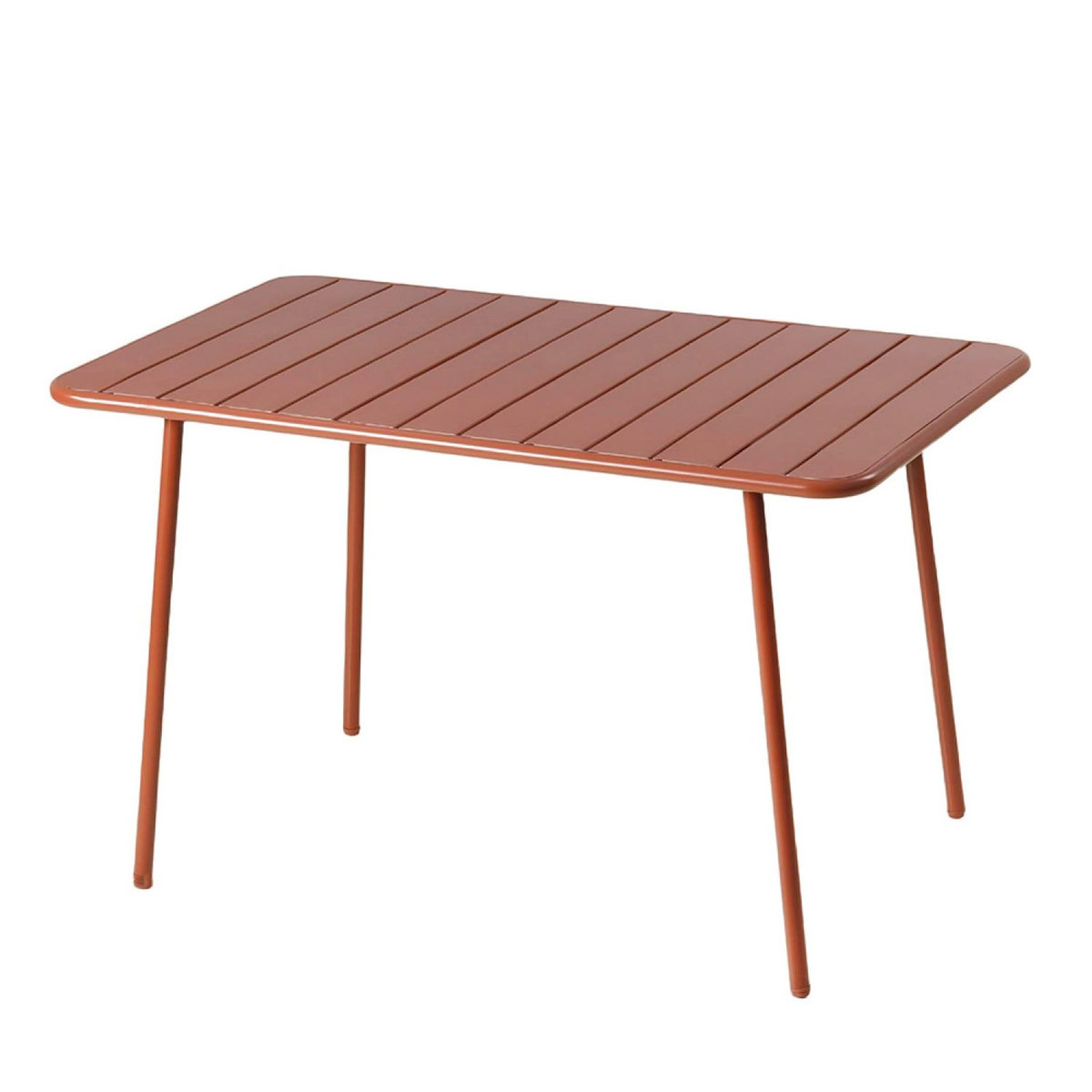 CONCEPT USINE Table de jardin 4 à 6 places 120cm terracotta BERGAME