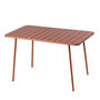 Voir la diapositive 1 : CONCEPT USINE Table de jardin 4 à 6 places 120cm terracotta BERGAME