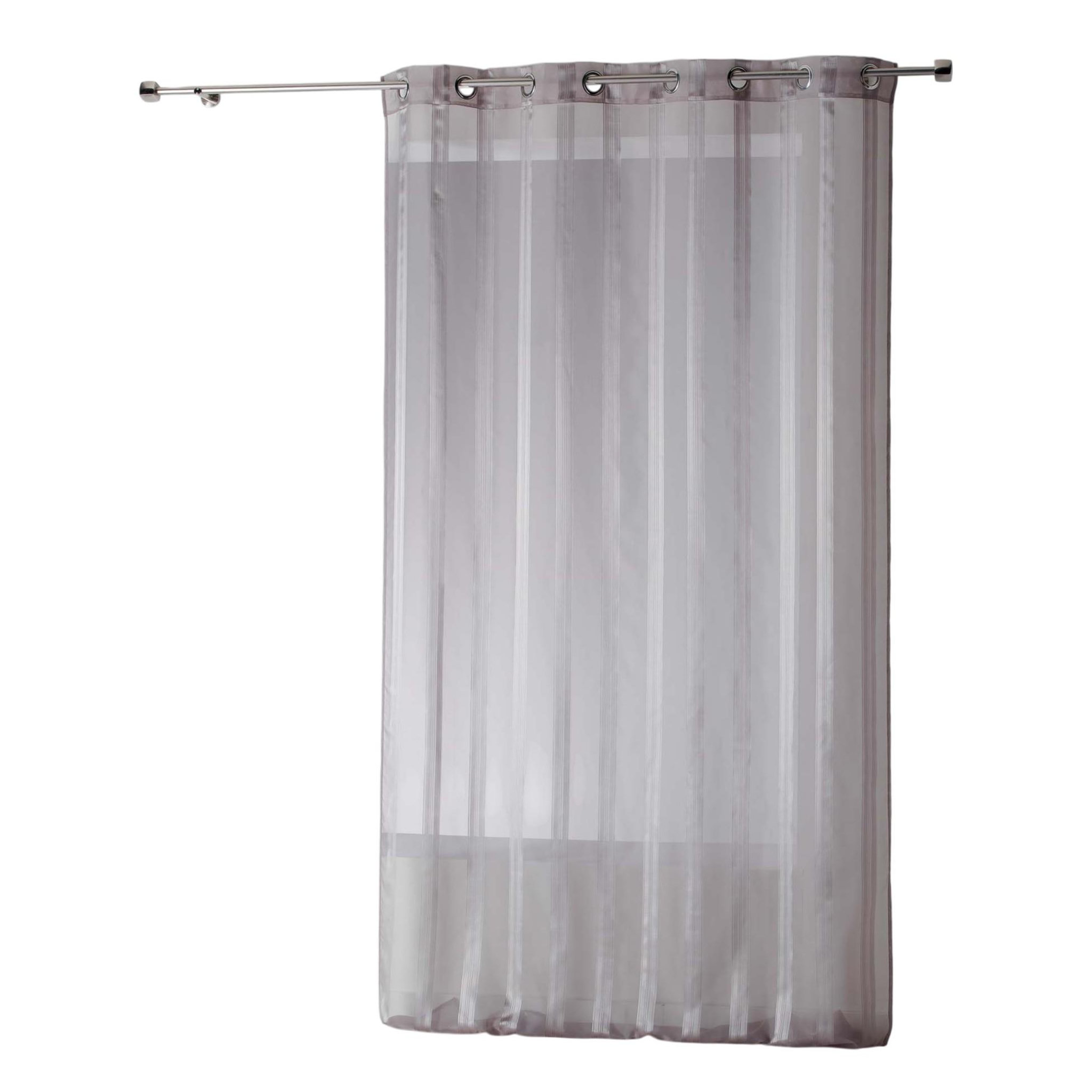 Eden Voilage a rayures bandas design et moderne. Coloris disponibles : Gris, Marron