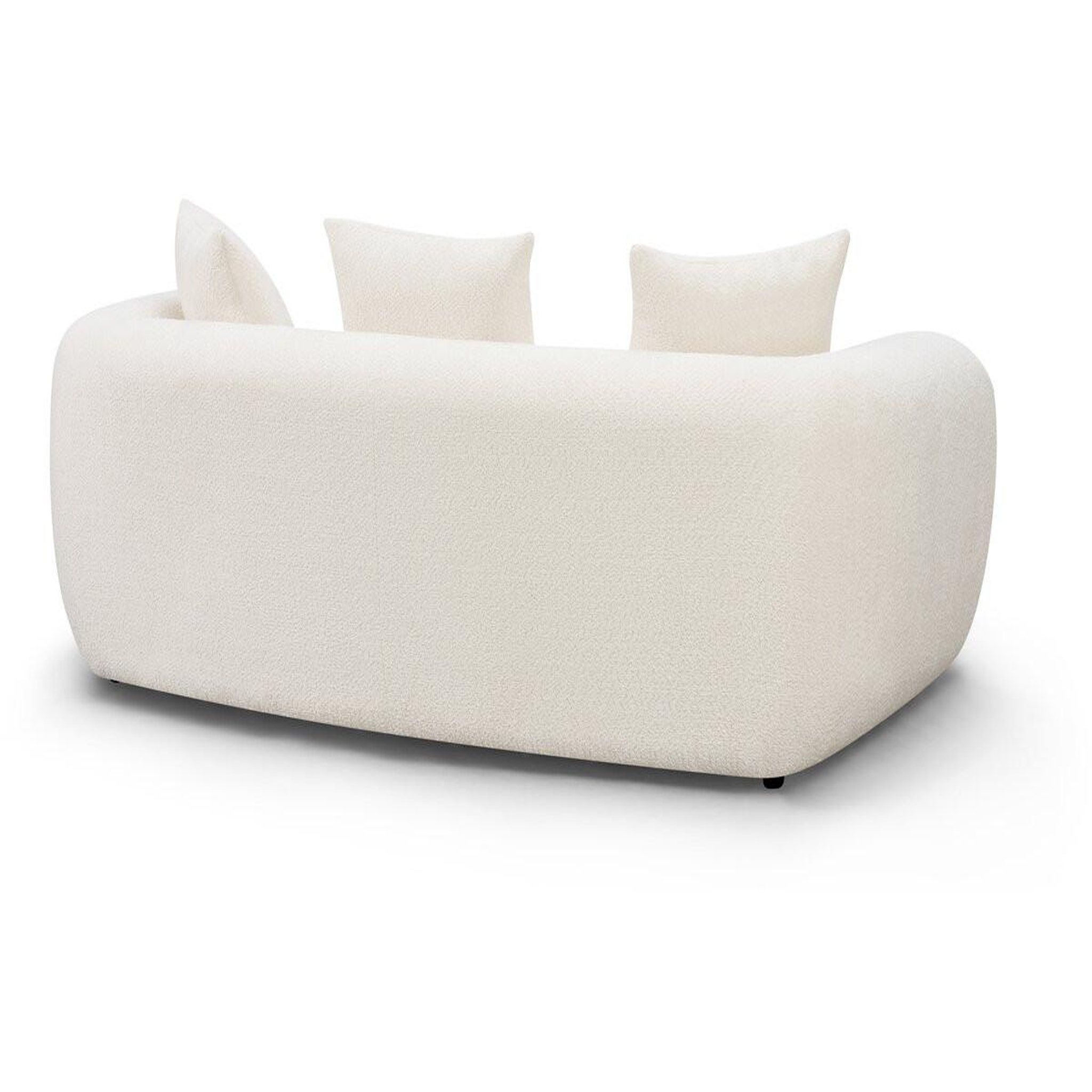 Voir la diapositive 4 : Habitat et Jardin Canapé droit style bubble en tissu texturé  la fayette  - 3 places - crème