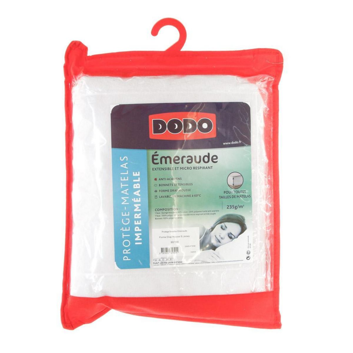 DODO Protège matelas  Imperméable Emeraude Dodo 90X190