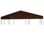 Voir la diapositive 1 : VIDAXL Toile superieure de gazebo 310 g/m^2 3x3 m Marron