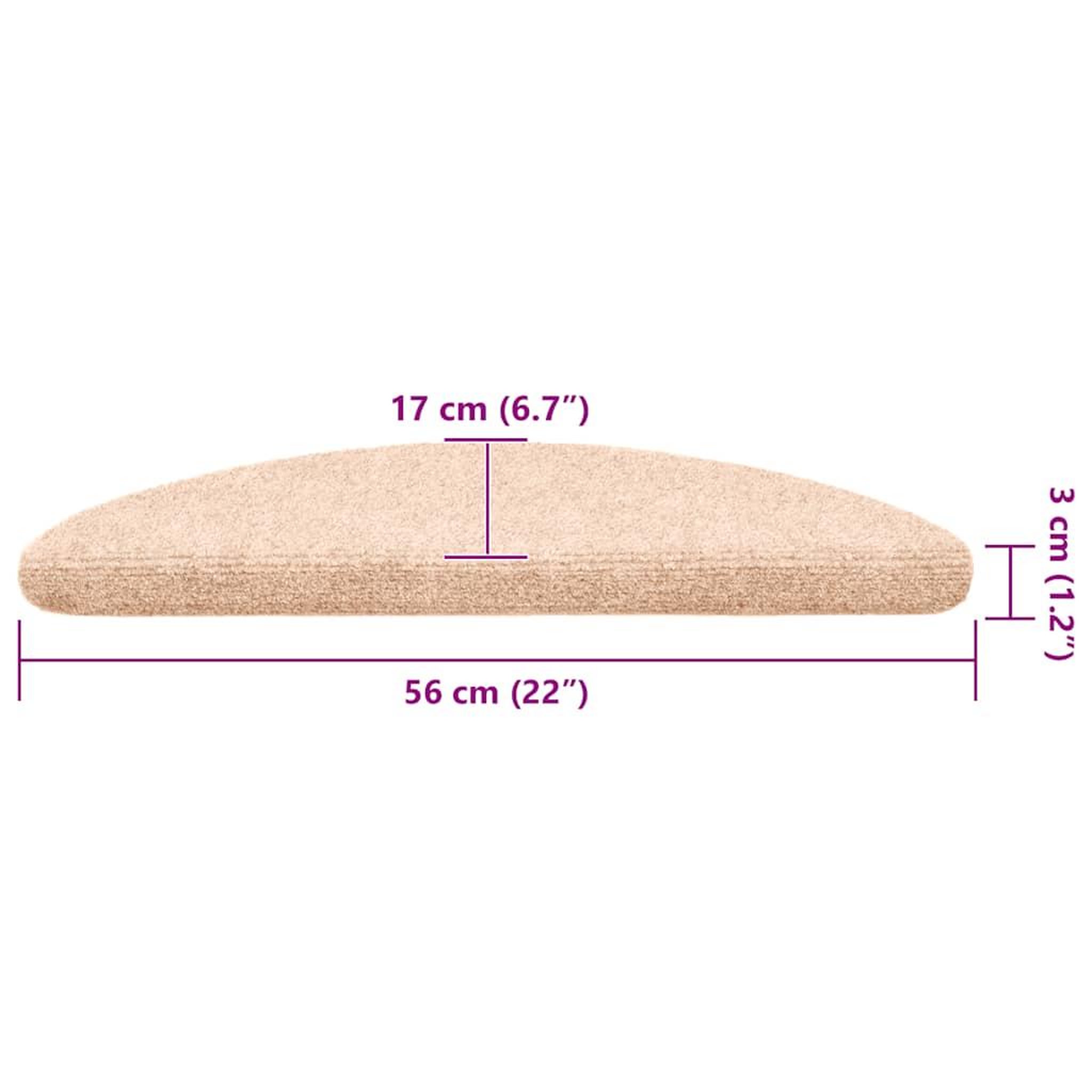 Voir la diapositive 6 : VIDAXL Tapis d'escalier auto-adhesifs 30 pcs creme 56x17x3 cm