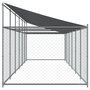Voir la diapositive 5 : VIDAXL Cage pour chien avec toit et porte gris 12x2x2m acier galvanise