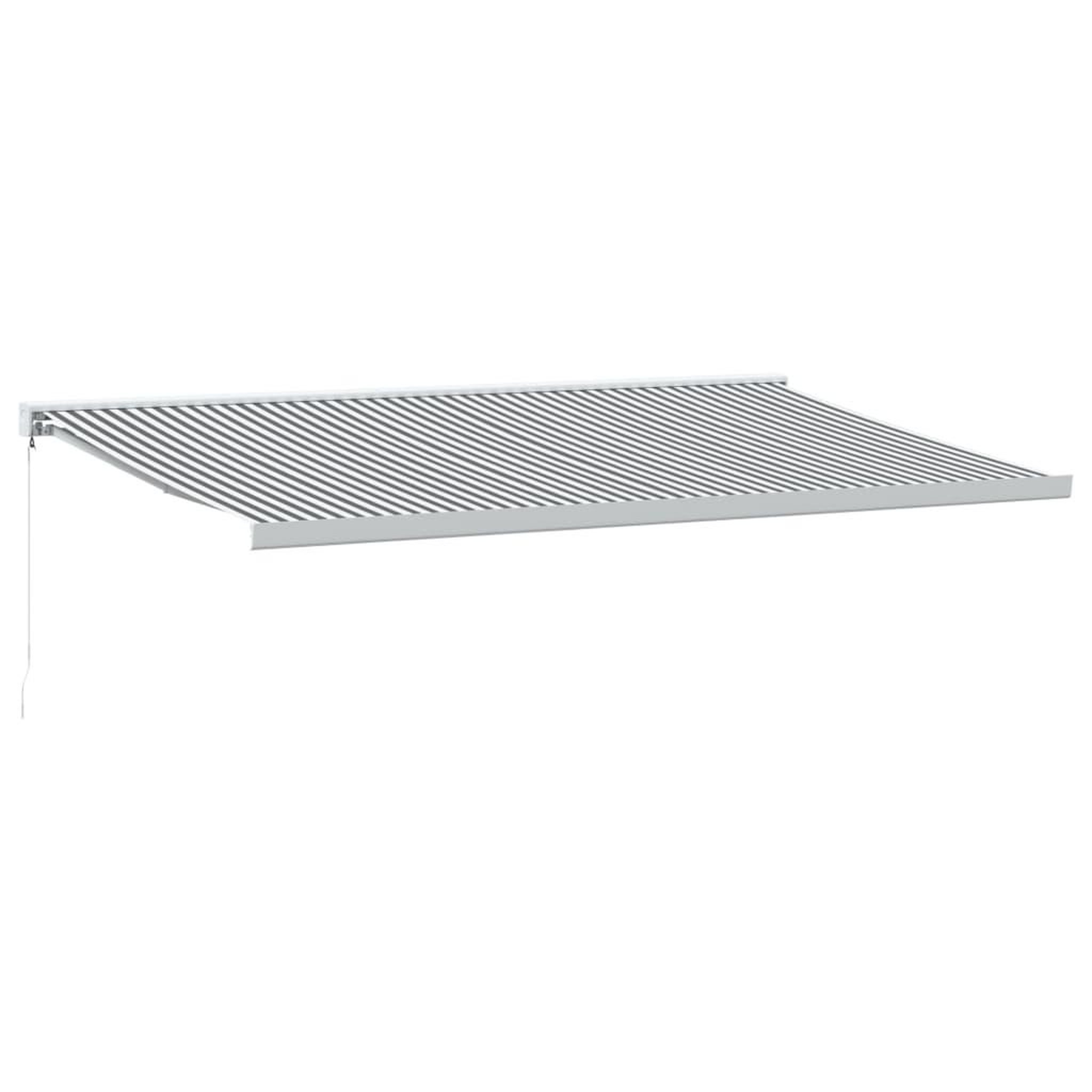 Voir la diapositive 2 : VIDAXL Auvent retractable anthracite et blanc 5x3 m tissu et aluminium