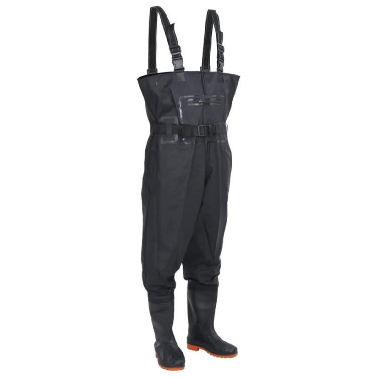 VIDAXL Cuissardes avec bottes et ceinture noir taille 44