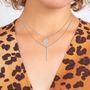 Voir la diapositive 2 : SC CRYSTAL Collier multi-rangs par SC Crystal orné d'un véritable diamant blanc