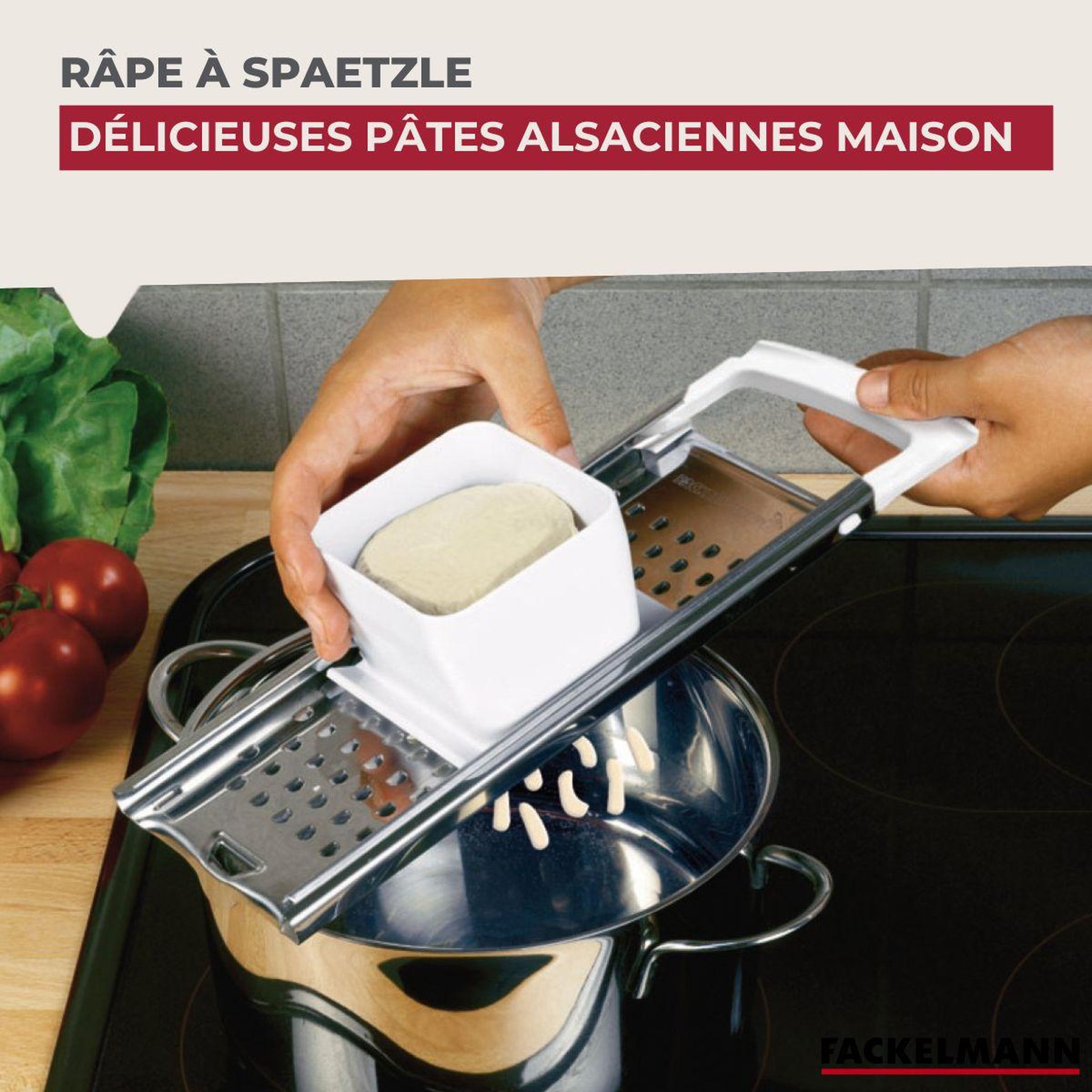 Voir la diapositive 2 : Fackelmann Plaque à spätzle 33 cm Fackelmann Handmade Tradition
