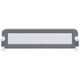 Voir la diapositive 3 : VIDAXL Barriere de securite de lit d'enfant Gris 120x42 cm Polyester