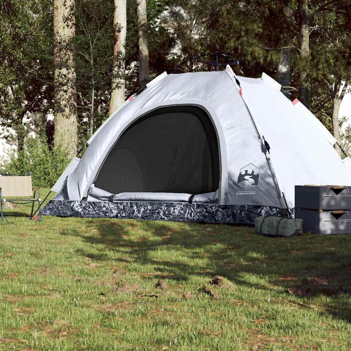 VIDAXL Tente de camping 5 personnes tissu occultant liberation rapide