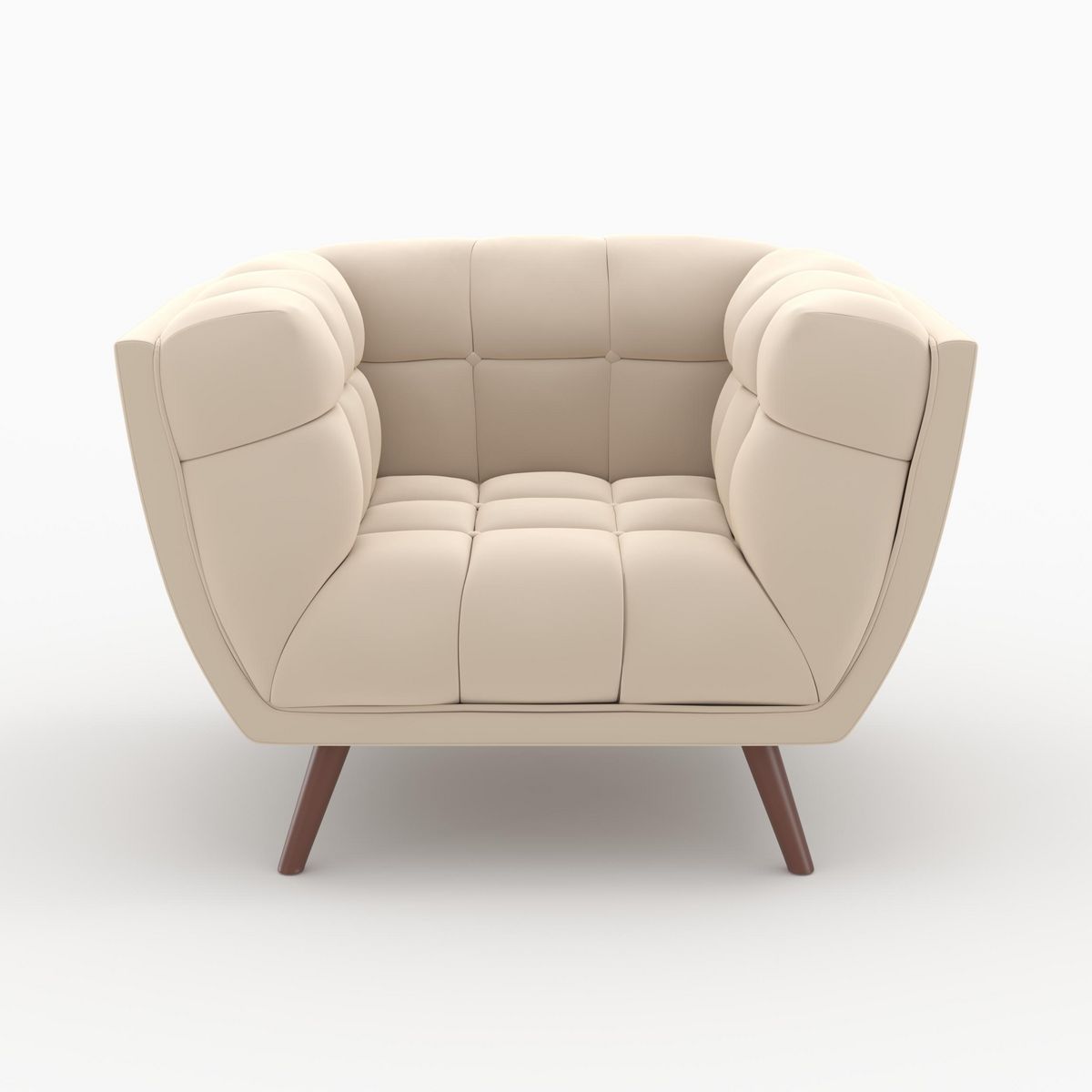 Rendez vous déco Ensemble canapé et fauteuil en velours jaune 4 places - Mona