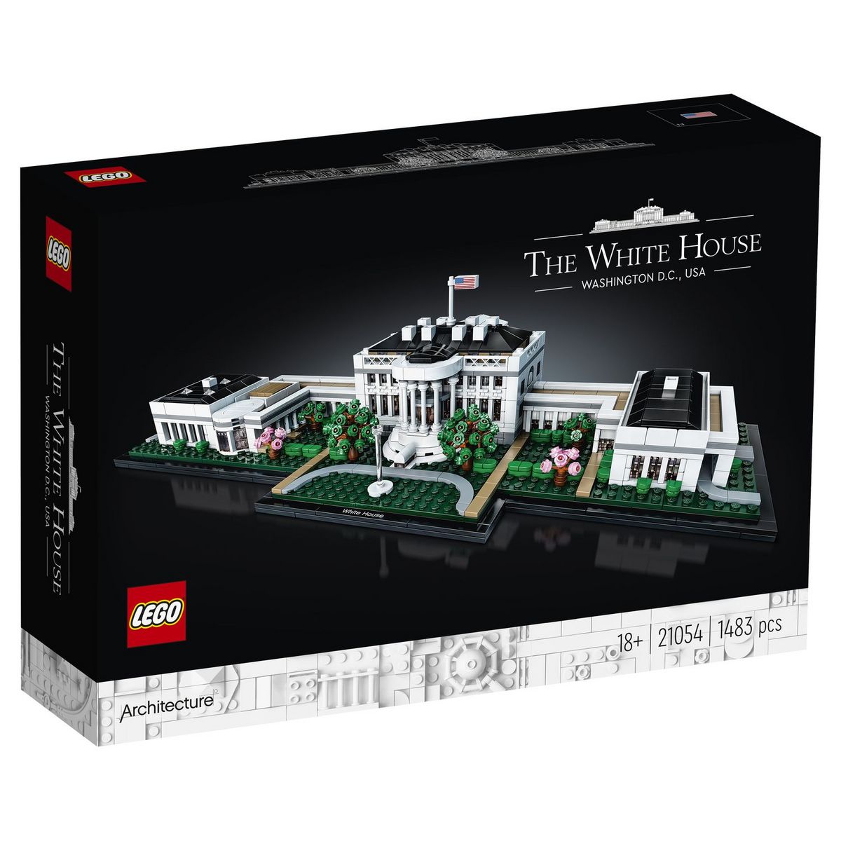 LEGO Architecture 21054 La Maison Blanche, Ensemble de Construction pour Adultes