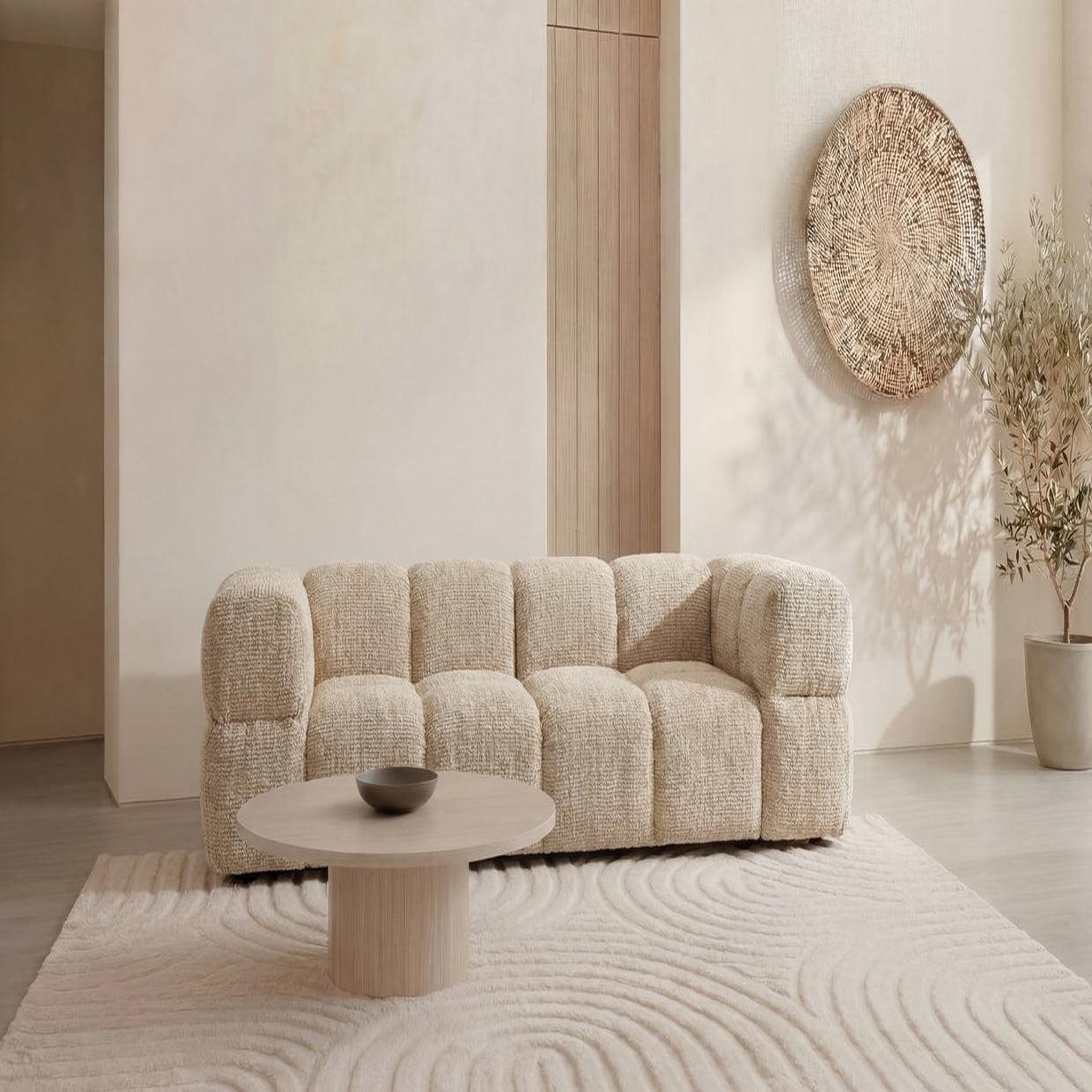 Voir la diapositive 3 : CASANOVA PARIS Gustave - canapé droit tissu chenille 2 places