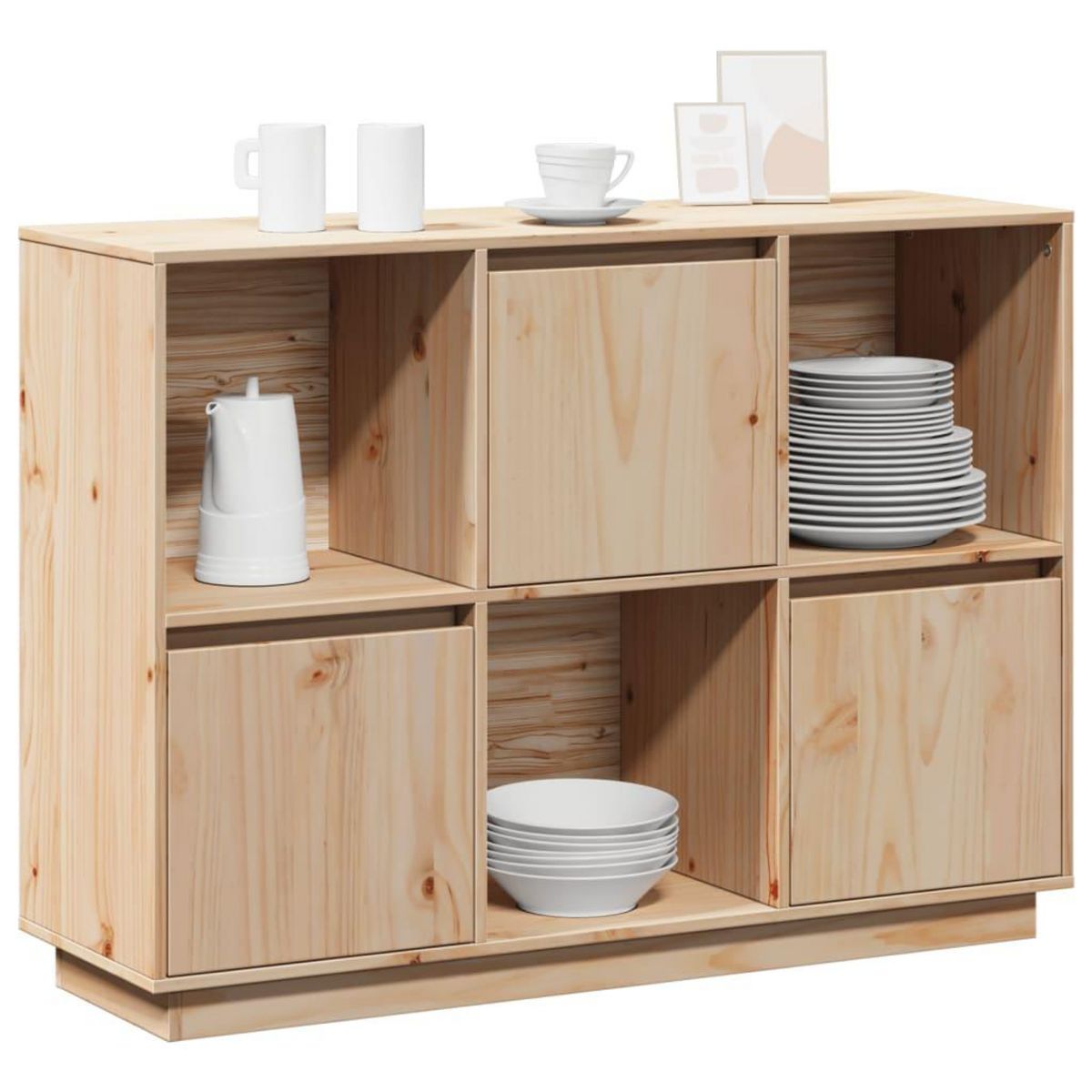 VIDAXL Buffet 110,5x35x80 cm Bois massif de pin