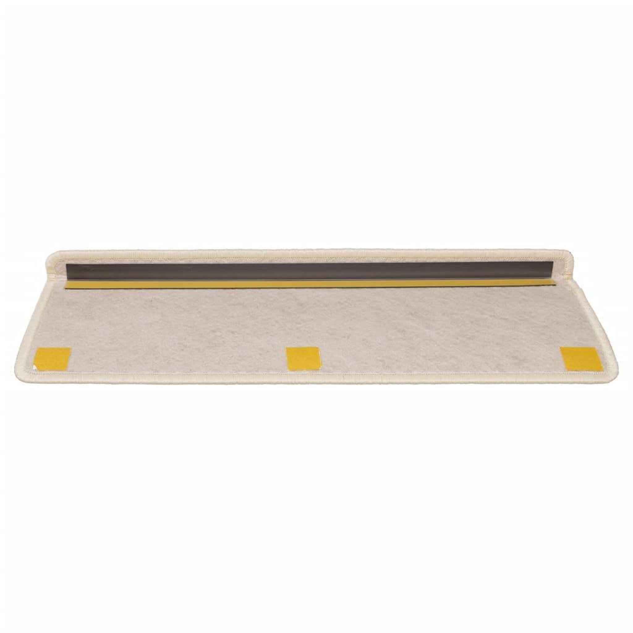 Voir la diapositive 5 : VIDAXL Tapis d'escalier autocollants 15 pcs 65x21x4 cm Creme