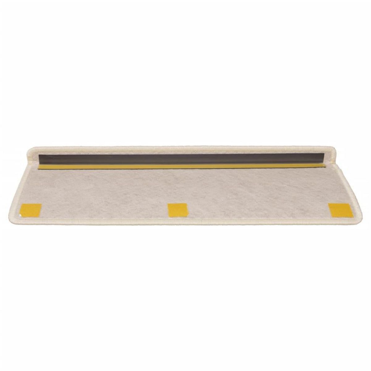 VIDAXL Tapis d'escalier autocollants 15 pcs 65x21x4 cm Creme