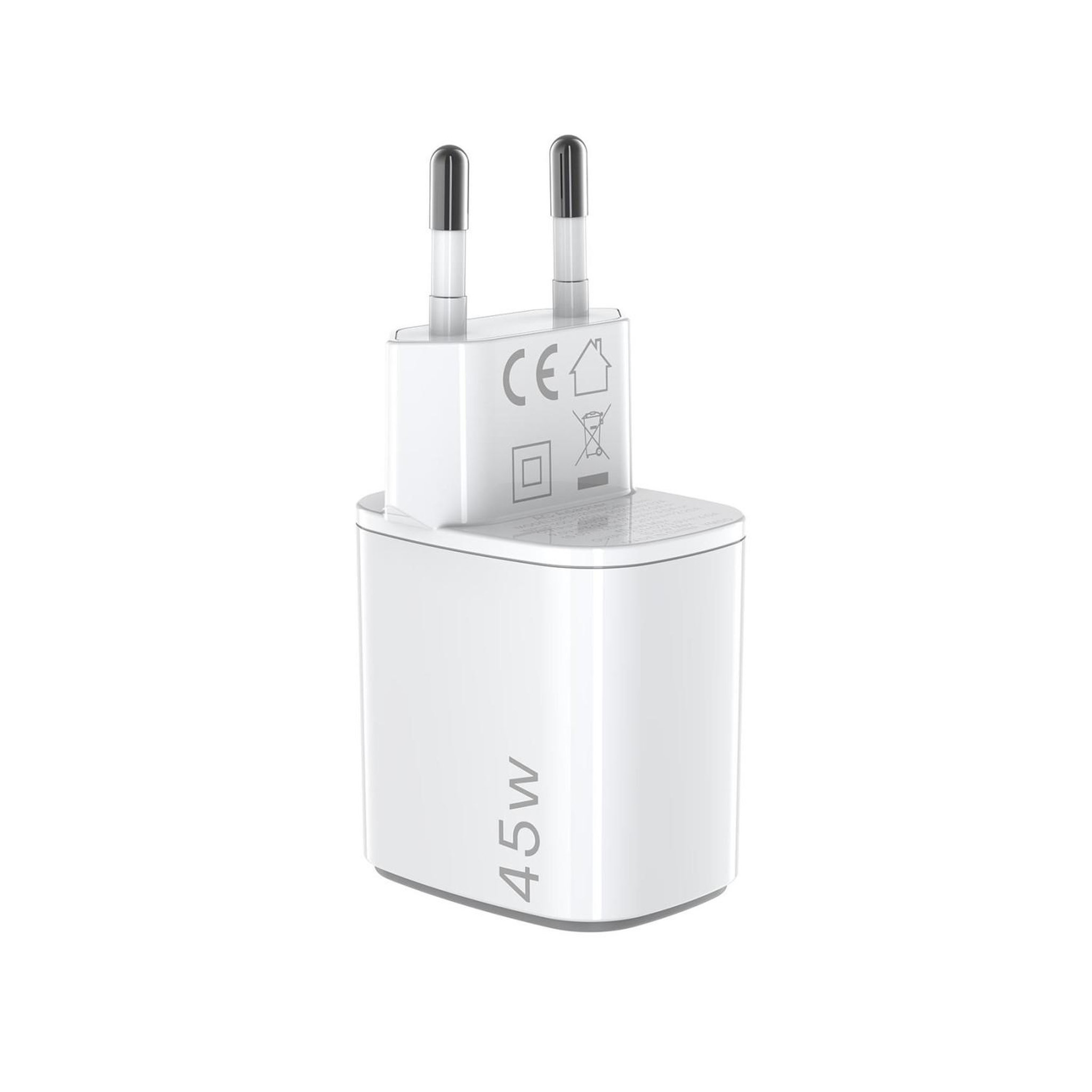 Voir la diapositive 3 : CELLY Celly UPTC2USBC45WWH chargeur d'appareils mobiles Universel Blanc Secteur Charge rapide Intérieure
