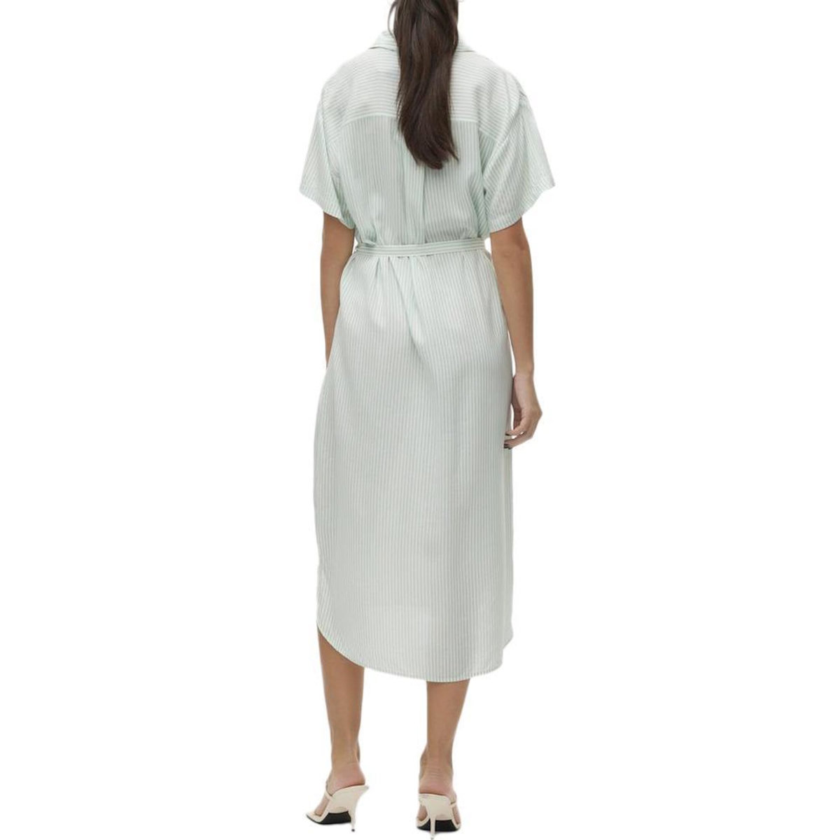 Vero Moda Robe Verte à Rayures Femme Vero Moda Bumpy