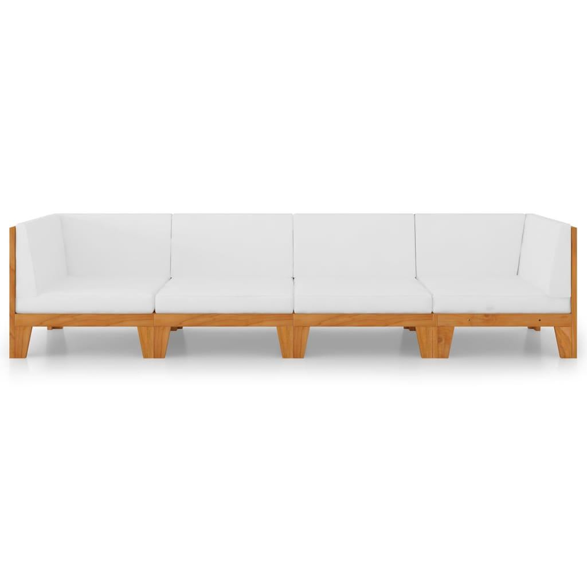 Voir la diapositive 3 : VIDAXL Salon de jardin 4 pcs avec coussins Bois d'acacia solide