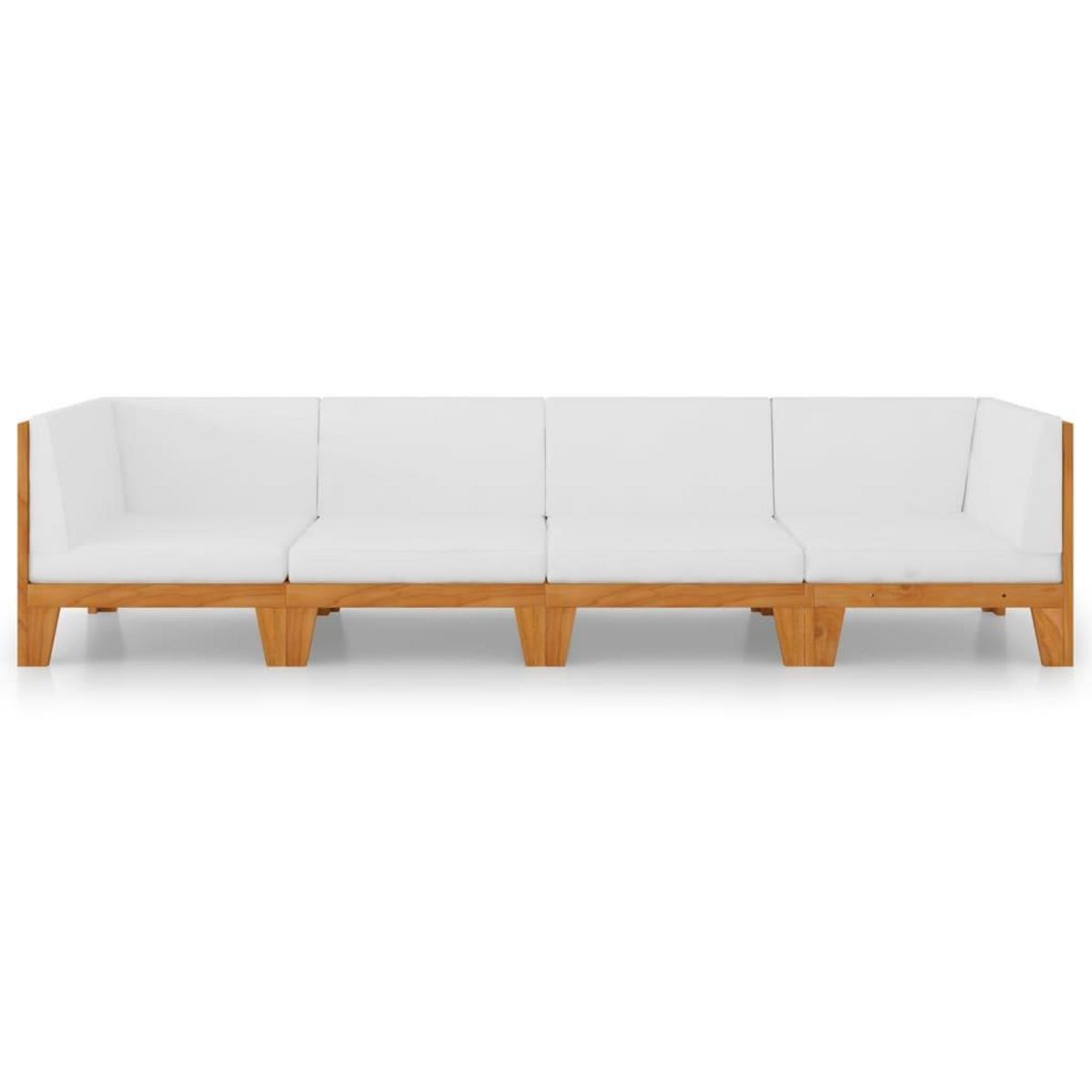 VIDAXL Salon de jardin 4 pcs avec coussins Bois d'acacia solide