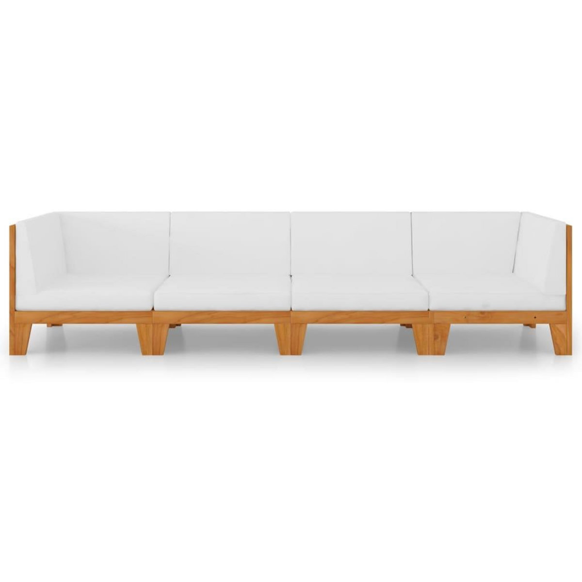 VIDAXL Salon de jardin 4 pcs avec coussins Bois d'acacia solide