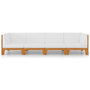 Voir la diapositive 3 : VIDAXL Salon de jardin 4 pcs avec coussins Bois d'acacia solide