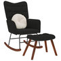 Voir la diapositive 1 : VIDAXL Chaise a bascule avec repose-pied noir velours