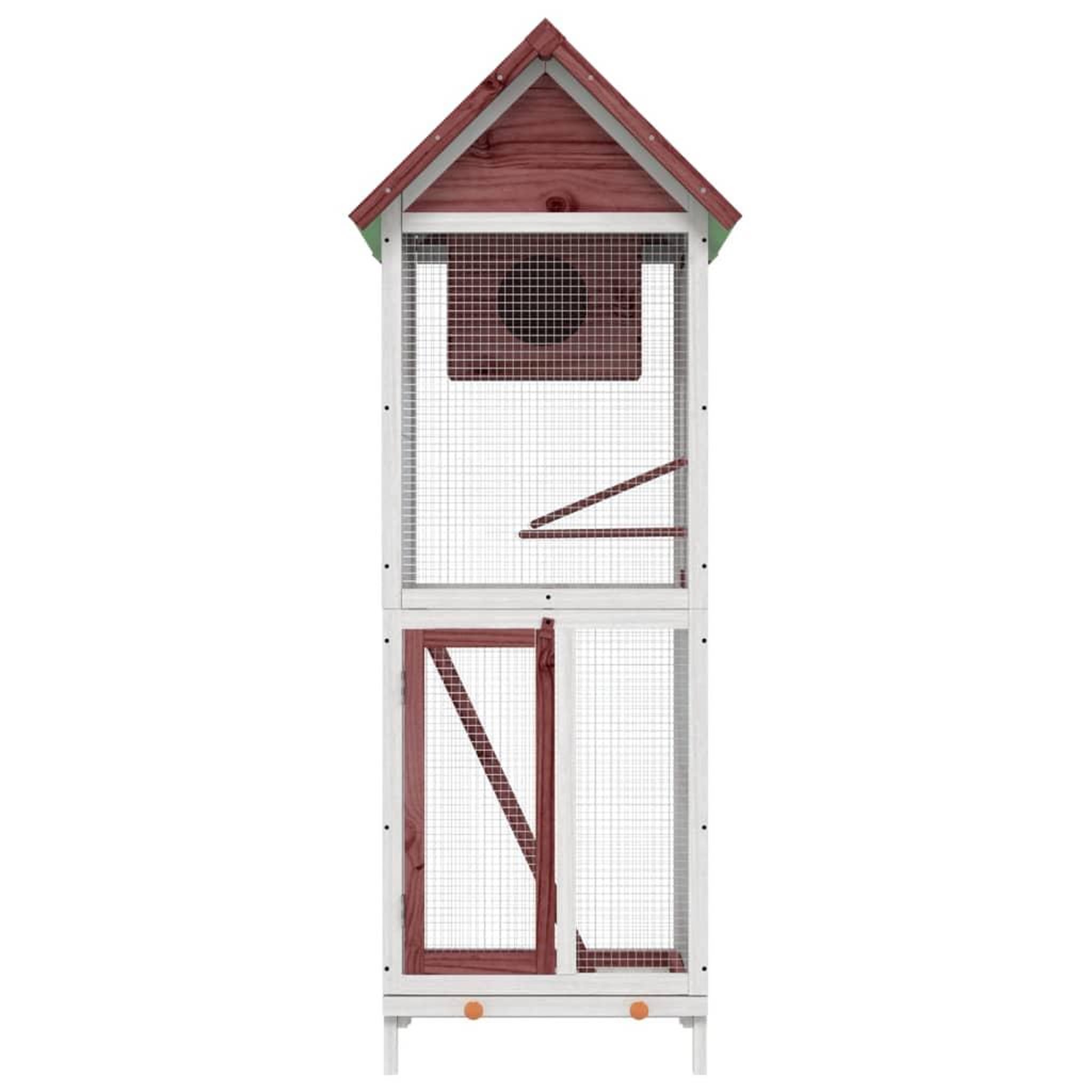 Voir la diapositive 3 : VIDAXL Maison a oiseaux moka 60x58,5x160 cm bois massif de pin